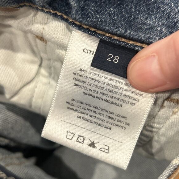 Citizens of Humanity Jeans Womens 28 Daphne Crop Blue High Rise COH Distressed - Picture 6 of 13